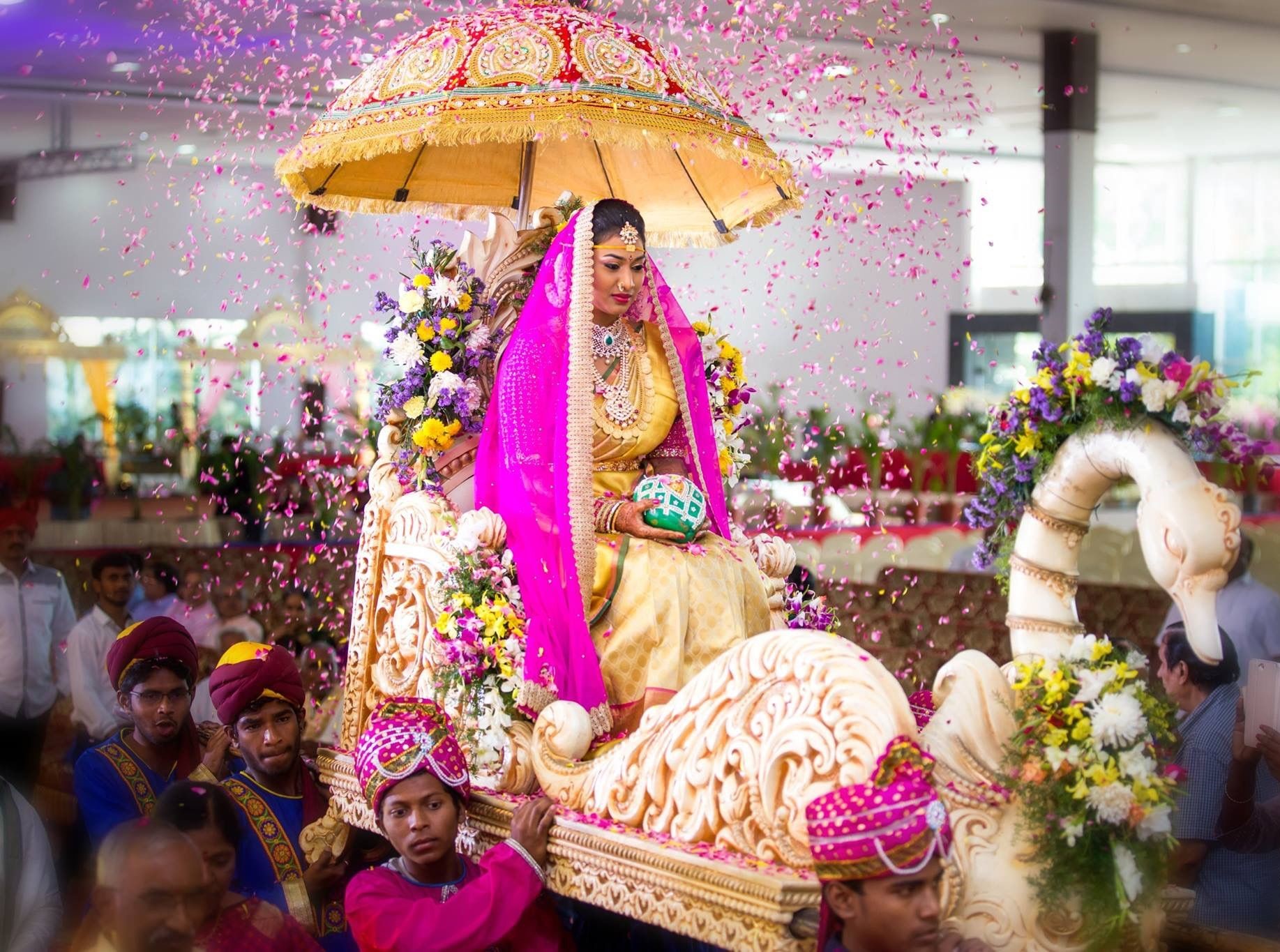 Peacock pallaki with umbrella game activity rent in Jorhat